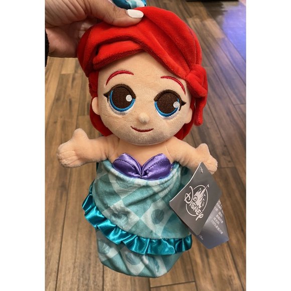 Disney Toys Disney The Little Mermaid Baby Ariel In Blanket